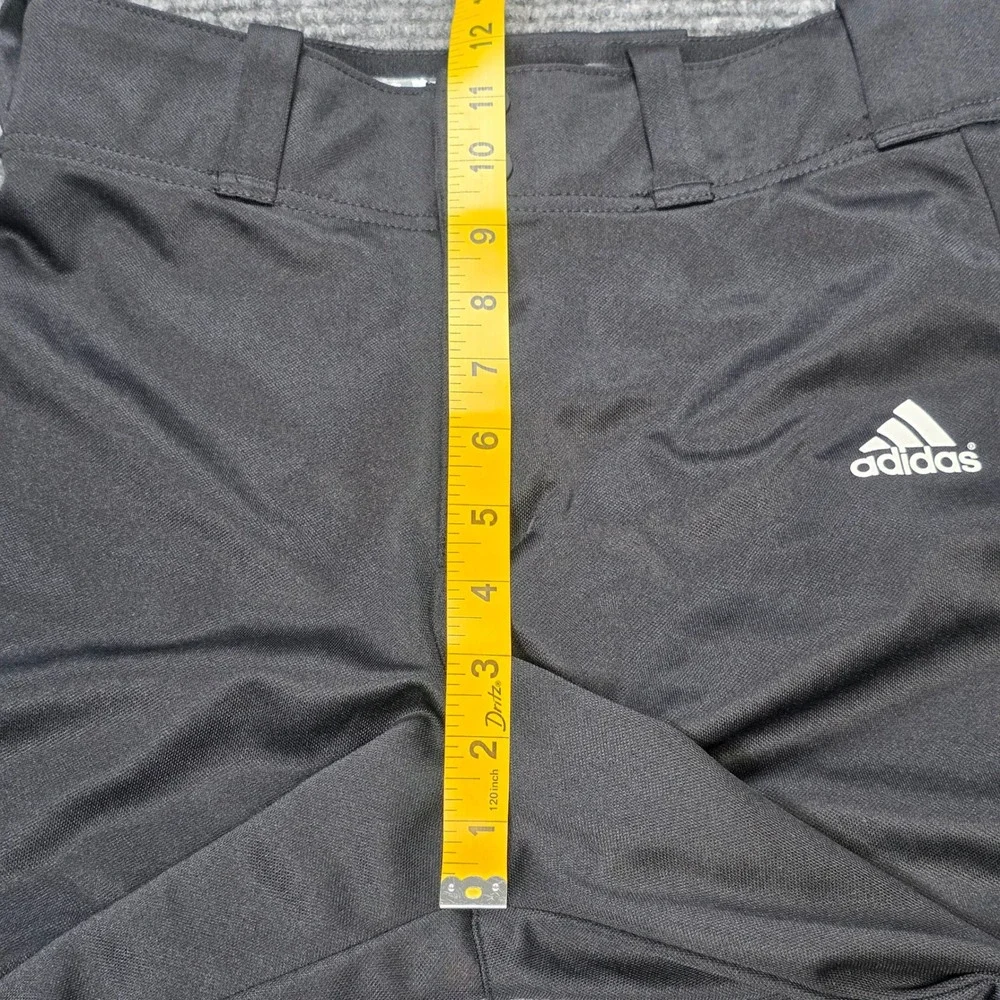 Adidas Baseball Pants Men's Small Black Elastic Cuffs Gripper Waistband Athletic
